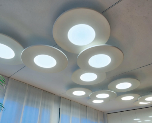 Pannelli decorativi fonoassorbenti design moderni a soffitto colorati - MELODIA