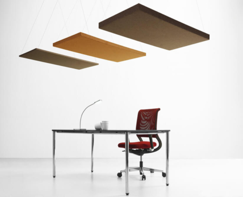 Pannelli fonoassorbenti design - Pannelli fonoassorbenti professionali - LvB QUARTETTO a soffitto rettangolare