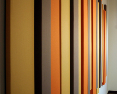 Pannelli fonoassorbenti professionali design - SONATA a parete colorati rettangolari