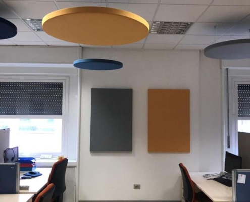 pannelli fonoassorbenti a parete e a soffitto