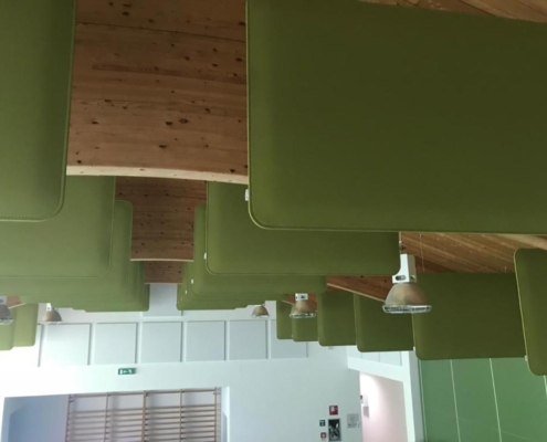 pannelli acustici a soffitto rettangolari