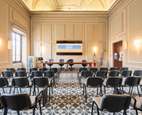 Istituto Salvemini Firenze_pannelli quartetto a parete custom - aula conferenze